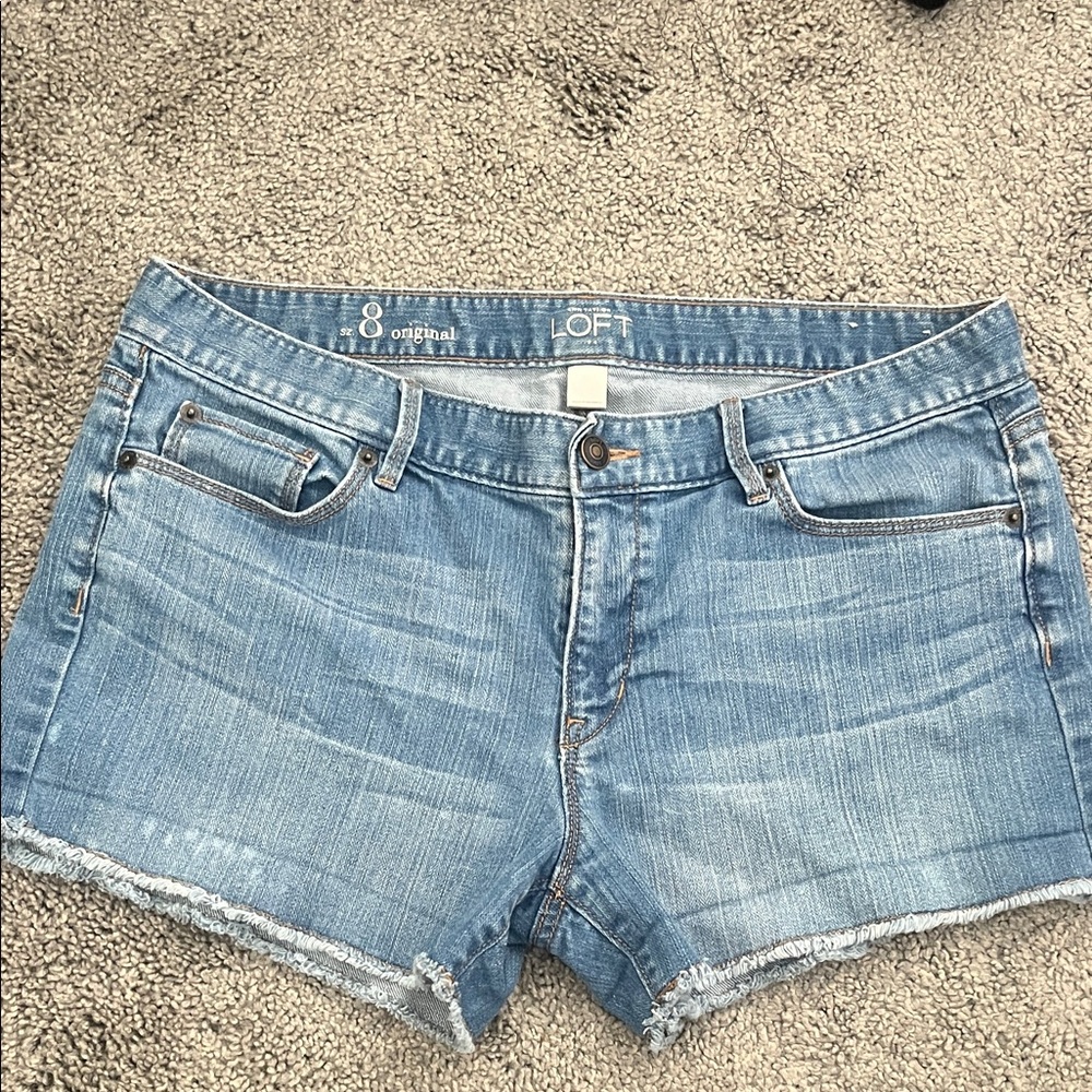 LOFT Light Blue Jean Shorts